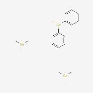 molecular formula C18H28Ge3 B14644635 Diphenyl-lambda~2~-germane--trimethylgermyl (1/2) CAS No. 53421-59-3