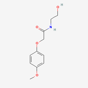 molecular formula C11H15NO4 B14644658 N-(2-hydroxyethyl)-2-(4-methoxyphenoxy)acetamide CAS No. 51816-48-9