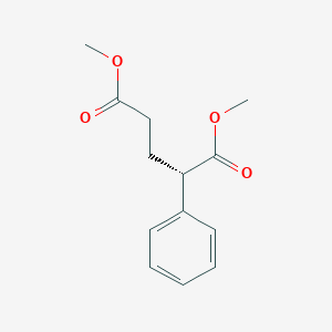 molecular formula C13H16O4 B14644669 Pentanedioic acid, 2-phenyl-, dimethyl ester, (S)- CAS No. 56523-53-6