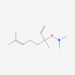 molecular formula C12H23NO B14644680 N-[(3,7-Dimethylocta-1,6-dien-3-yl)oxy]-N-methylmethanamine CAS No. 51768-90-2