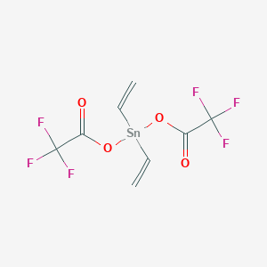 molecular formula C8H6F6O4Sn B14644692 Diethenyl{bis[(trifluoroacetyl)oxy]}stannane CAS No. 53355-20-7