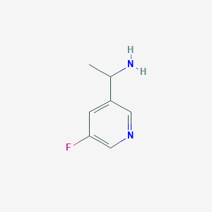 molecular formula C7H9FN2 B1464470 1-(5-Fluoropyridin-3-yl)ethanamine CAS No. 910402-42-5