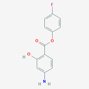 molecular formula C13H10FNO3 B14644707 4-Fluorophenyl 4-amino-2-hydroxybenzoate CAS No. 56356-27-5