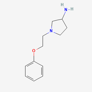 molecular formula C12H18N2O B1464471 1-(2-Phenoxyethyl)pyrrolidin-3-amine CAS No. 1250358-44-1