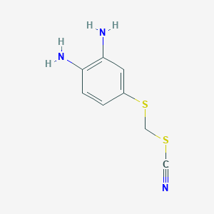 molecular formula C8H9N3S2 B14644713 [(3,4-Diaminophenyl)sulfanyl]methyl thiocyanate CAS No. 54029-88-8
