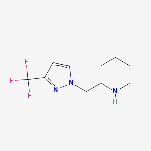 2-((3-(trifluoromethyl)-1H-pyrazol-1-yl)methyl)piperidine