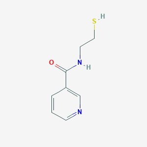 molecular formula C8H10N2OS B14644740 3-Pyridinecarboxamide, N-(2-mercaptoethyl)- CAS No. 51991-23-2