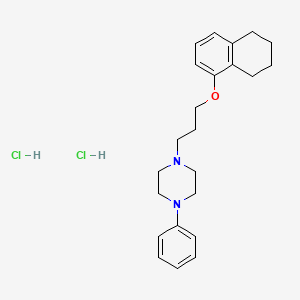 molecular formula C23H32Cl2N2O B14644766 Piperazine, 1-phenyl-4-(3-((5,6,7,8-tetrahydro-1-naphthalenyl)oxy)propyl)-, dihydrochloride CAS No. 52083-55-3