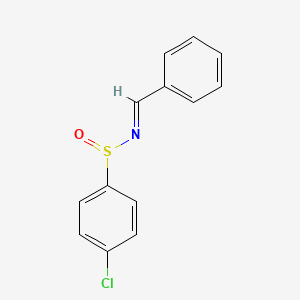 molecular formula C13H10ClNOS B14644824 (NE)-N-benzylidene-4-chlorobenzenesulfinamide CAS No. 53075-89-1