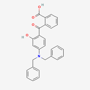 molecular formula C28H23NO4 B14644846 2-[4-(Dibenzylamino)-2-hydroxybenzoyl]benzoic acid CAS No. 52007-93-9