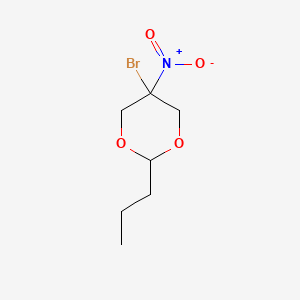 molecular formula C7H12BrNO4 B14644861 5-Bromo-5-nitro-2-propyl-1,3-dioxane CAS No. 53983-01-0