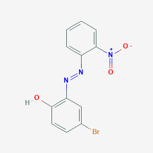 molecular formula C12H8BrN3O3 B14644872 Phenol, 4-bromo-2-[(2-nitrophenyl)azo]- CAS No. 56361-59-2