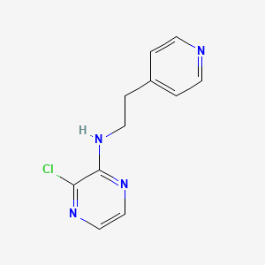 molecular formula C11H11ClN4 B1464489 3-chloro-N-[2-(pyridin-4-yl)ethyl]pyrazin-2-amine CAS No. 1251284-17-9