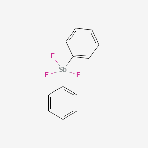 molecular formula C12H10F3Sb B14644908 Trifluoro(diphenyl)-lambda~5~-stibane CAS No. 55560-60-6