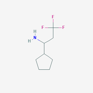 1-Cyclopentyl-3,3,3-trifluoropropan-1-amine
