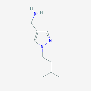 molecular formula C9H17N3 B1464492 [1-(3-methylbutyl)-1H-pyrazol-4-yl]methanamine CAS No. 1249753-90-9
