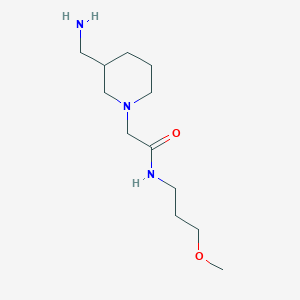 molecular formula C12H25N3O2 B1464495 2-[3-(aminomethyl)piperidin-1-yl]-N-(3-methoxypropyl)acetamide CAS No. 1275729-24-2
