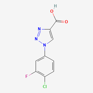 molecular formula C9H5ClFN3O2 B1464496 1-(4-chloro-3-fluorophenyl)-1H-1,2,3-triazole-4-carboxylic acid CAS No. 1248191-71-0