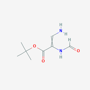 molecular formula C8H14N2O3 B14644999 tert-Butyl 3-amino-2-formamidoprop-2-enoate CAS No. 55947-48-3