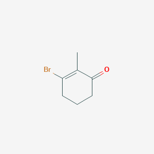 molecular formula C7H9BrO B14645010 2-Cyclohexen-1-one, 3-bromo-2-methyl- CAS No. 56671-83-1