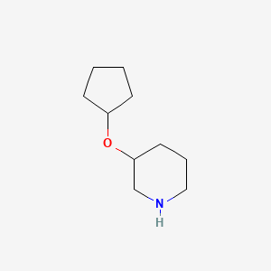molecular formula C10H19NO B1464502 3-(Cyclopentyloxy)piperidine CAS No. 933758-70-4