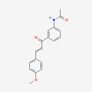 molecular formula C18H17NO3 B14645027 N-{3-[3-(4-Methoxyphenyl)acryloyl]phenyl}acetamide CAS No. 54512-72-0