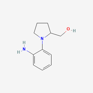 molecular formula C11H16N2O B1464504 [1-(2-Aminophenyl)pyrrolidin-2-yl]methanol CAS No. 1248210-53-8