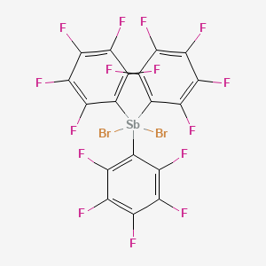 molecular formula C18Br2F15Sb B14645044 Dibromo[tris(pentafluorophenyl)]-lambda~5~-stibane CAS No. 55678-66-5