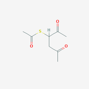 molecular formula C8H12O3S B14645079 S-(2,5-Dioxohexan-3-yl) ethanethioate CAS No. 53670-52-3