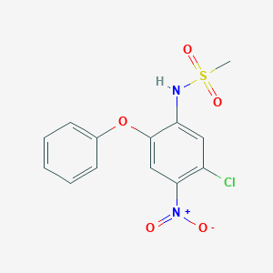 molecular formula C13H11ClN2O5S B14645104 N-(5-Chloro-4-nitro-2-phenoxyphenyl)methanesulfonamide CAS No. 51765-55-0