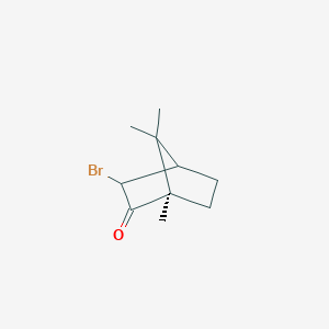 molecular formula C10H15BrO B14645171 Bicyclo[2.2.1]heptan-2-one,7,7-trimethyl-, (1R)- CAS No. 55057-87-9