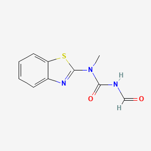molecular formula C10H9N3O2S B14645191 N-[(1,3-Benzothiazol-2-yl)(methyl)carbamoyl]formamide CAS No. 53065-91-1
