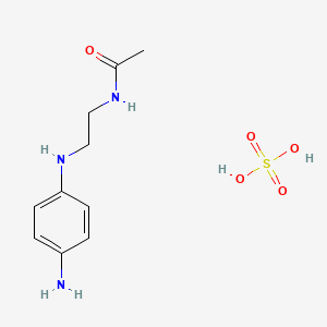 molecular formula C10H17N3O5S B14645199 N-[2-(4-aminoanilino)ethyl]acetamide;sulfuric acid CAS No. 56357-59-6
