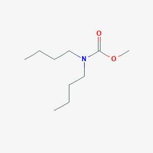 molecular formula C10H21NO2 B14645227 Carbamic acid, dibutyl-, methyl ester CAS No. 56475-79-7