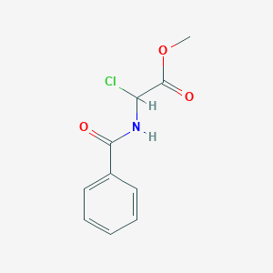 molecular formula C10H10ClNO3 B14645233 Methyl 2-benzamido-2-chloroacetate CAS No. 56538-74-0