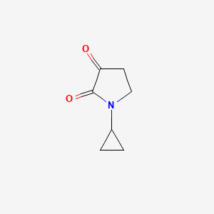 molecular formula C7H9NO2 B1464524 1-Cyclopropylpyrrolidine-2,3-dione CAS No. 1249139-50-1