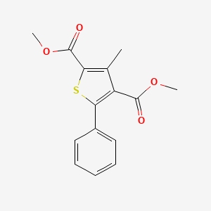 molecular formula C15H14O4S B14645284 Dimethyl 3-methyl-5-phenylthiophene-2,4-dicarboxylate CAS No. 55342-14-8