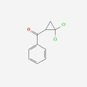 molecular formula C10H8Cl2O B14645315 (2,2-Dichlorocyclopropyl)(phenyl)methanone CAS No. 56058-22-1
