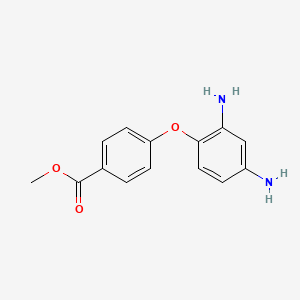 molecular formula C14H14N2O3 B14645328 Methyl 4-(2,4-diaminophenoxy)benzoate CAS No. 55959-34-7