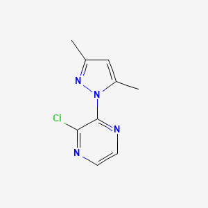 molecular formula C9H9ClN4 B1464537 2-Chloro-3-(3,5-dimethylpyrazol-1-yl)pyrazine CAS No. 1249644-27-6