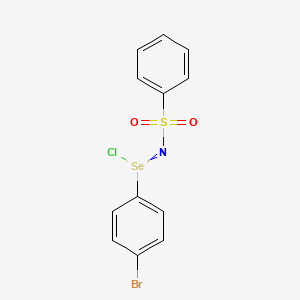 molecular formula C12H9BrClNO2SSe B14645391 N-(Benzenesulfonyl)-4-bromobenzene-1-seleninimidoyl chloride CAS No. 53531-55-8