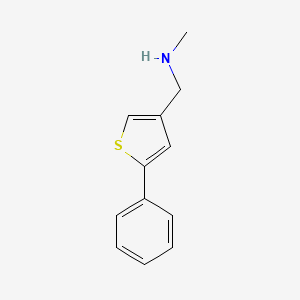 molecular formula C12H13NS B1464546 N-methyl-1-(5-phenylthiophen-3-yl)methanamine CAS No. 1249044-55-0