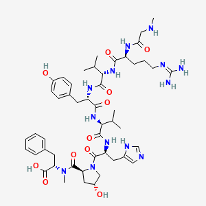 molecular formula C49H71N13O11 B14645475 Shpmp-angiotensin II CAS No. 53819-93-5