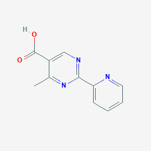 molecular formula C11H9N3O2 B1464550 4-Methyl-2-pyridin-2-ylpyrimidine-5-carboxylic acid CAS No. 933989-40-3