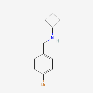 molecular formula C11H14BrN B1464553 N-[(4-bromophenyl)methyl]cyclobutanamine CAS No. 1247749-17-2