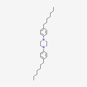 molecular formula C30H46N2 B14645543 1,4-Bis(4-heptylphenyl)piperazine CAS No. 56359-85-4