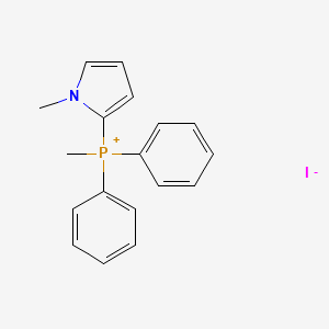 molecular formula C18H19INP B14645544 Methyl(1-methyl-1H-pyrrol-2-yl)diphenylphosphanium iodide CAS No. 53780-70-4