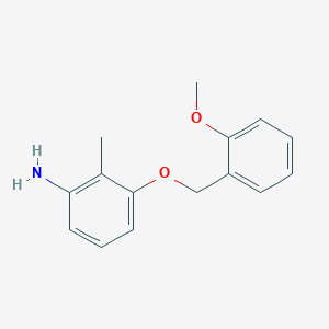 molecular formula C15H17NO2 B1464560 3-[(2-Methoxyphenyl)methoxy]-2-methylaniline CAS No. 1282185-33-4