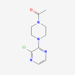molecular formula C10H13ClN4O B1464565 1-[4-(3-Chloropyrazin-2-yl)piperazin-1-yl]ethan-1-one CAS No. 1249635-34-4