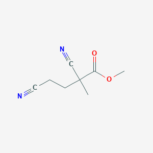 molecular formula C8H10N2O2 B14645670 Methyl 2,4-dicyano-2-methylbutanoate CAS No. 55084-12-3
